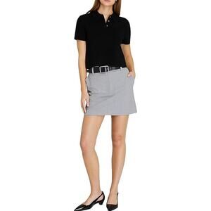 Club Monaco Wool Blend Mini Skirt Grey Trouser Style Women's Size 12 -NWT - $158
